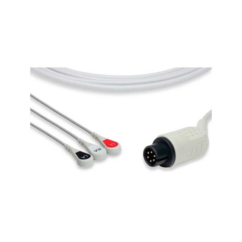 Cable ECG de una pieza compatible Datascope